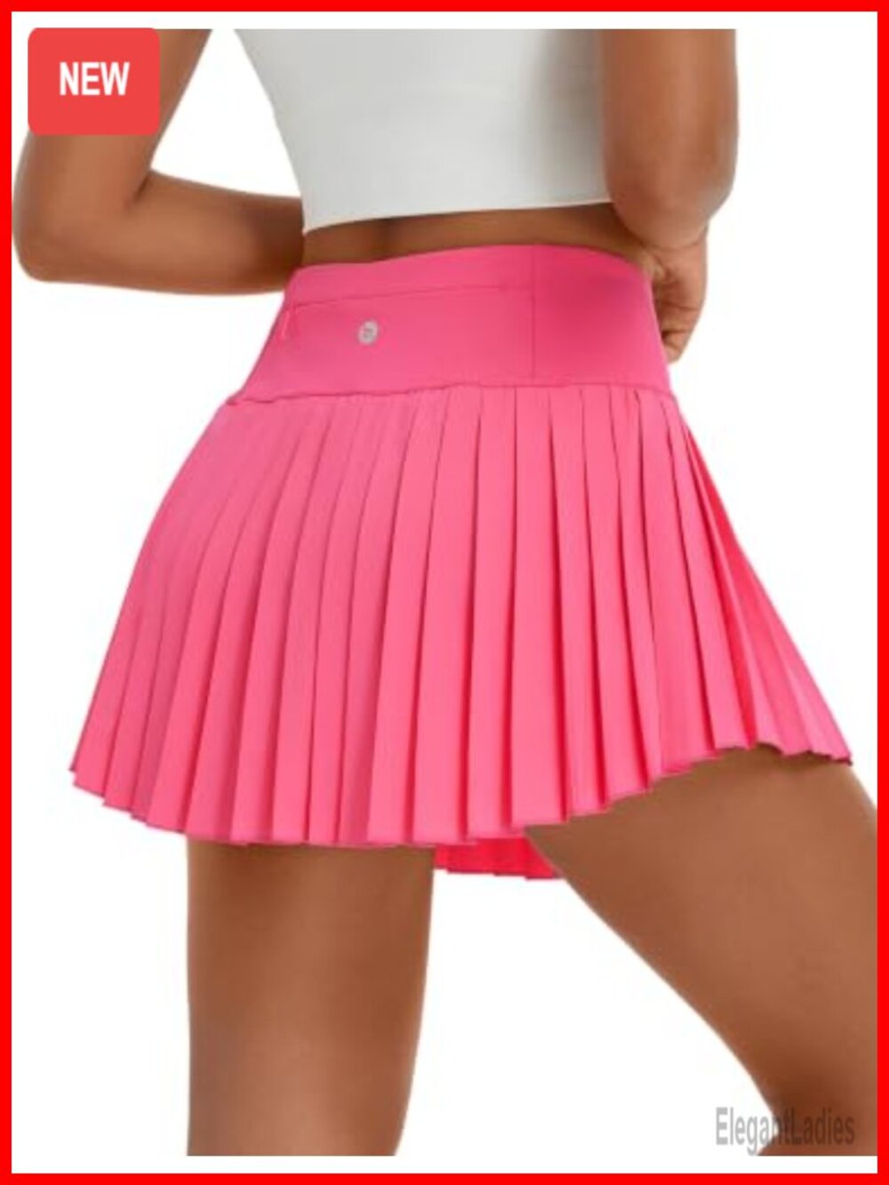 Pleated Tennis Skirt with Pockets and Built-in Shorts High Waisted Athletic